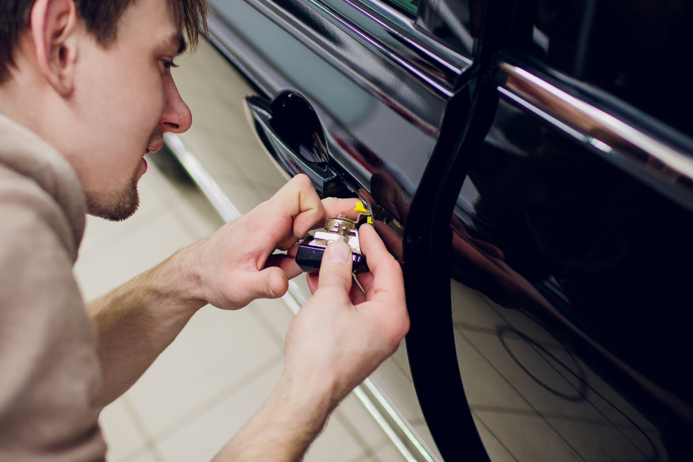 sticky car door locks