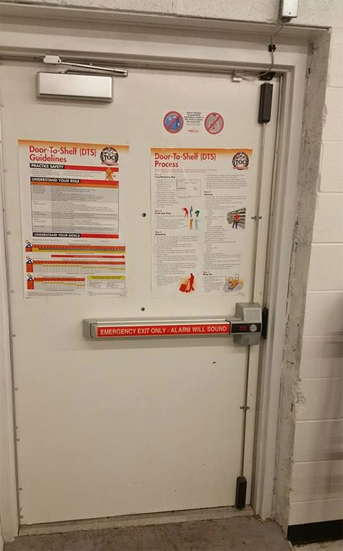 Installation of emergency exit door Installation of emergency exit door