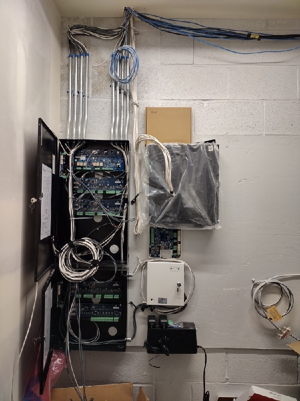 Control panel setup in equipment room. Control panel setup in equipment room.