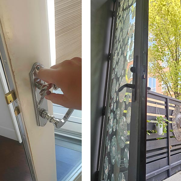 multipoint locks installed on two residential exterior doors multipoint locks installed on two residential exterior doors